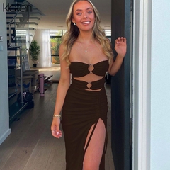 Vestido Midi Recortes cod 0263