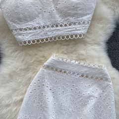 Conjunto Cropped e Saia cod 0239 - comprar online