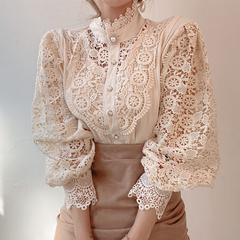 Blusa De Renda Manga Longa Cod 5005 - loja online