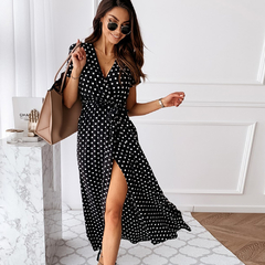 Vestido Longo Poá Cod 2412