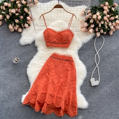 Conjunto Cropped e Saia cod 0239 - comprar online