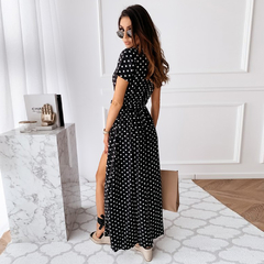 Vestido Longo Poá Cod 2412 - comprar online