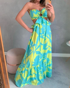 Vestido Longo Estampado cod 0483