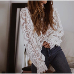 Imagem do Blusa Manga Longa Em Renda cod 2486