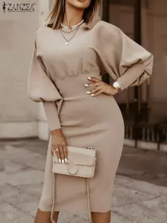 Vestido Manga Longa Elegante DL 5098 - comprar online