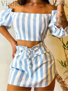 Conjunto Listrado DL 1403 - Dally Modas