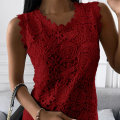 Blusa de Renda Sem Mangas DL 312 - Dally Modas