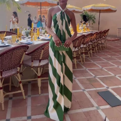 Vestido Longo Listrado Cod 378