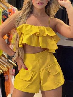 Conjunto Top Cropped e Short DL 162 na internet