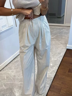 Conjunto Listrado Blusa e Calça Cod 302 - Dally Modas