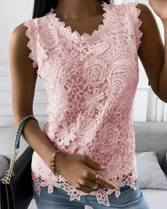 Blusa de Renda Sem Mangas DL 312 na internet