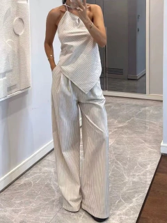 Conjunto Listrado Blusa e Calça Cod 302 na internet