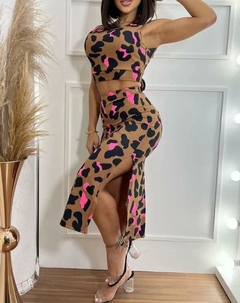 Conjunto Top e Saia Estampada DC 1007