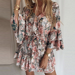 Vestido Floral Manga longa cod 1262