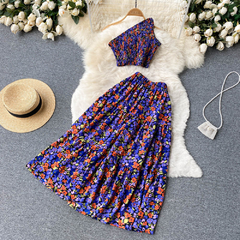 Conjunto Top e Saia Estampado cod 8016 - Dally Modas