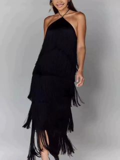 Vestido Jaqueline Com Franjas Cod 374 - loja online