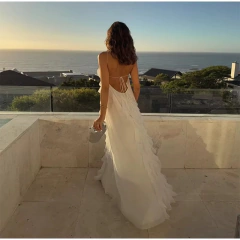 Vestido Branco Babados Cod 355 - Dally Modas