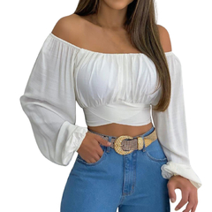 Cropped Manga Longa Melina cod 1087 - Dally Modas