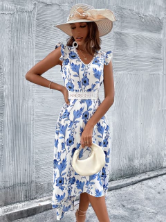 Vestido Midi Estampado DL 301 - loja online