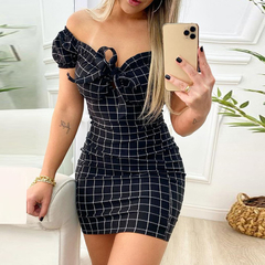 Vestido Curto Quadriculado DL 320