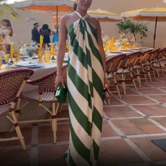 Vestido Longo Listrado Cod 378 - comprar online