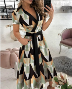 Vestido Mid Estampado DL 9264