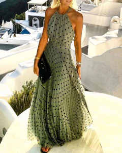 Vestido Longo Poá DL 168