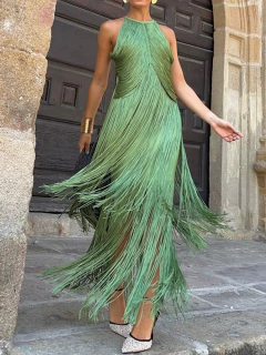 Vestido Longo de Franjas cod 282 - comprar online