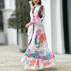 Vestido Longo Estampado DL 727 - comprar online