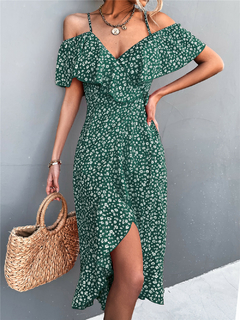 Vestido Midi Mullet Assimétrico DL 343 - loja online