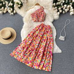 Conjunto Top e Saia Estampado cod 8016
