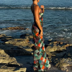 Vestido Longo Estampado Alessandra cod 237 - loja online