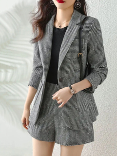 Conjunto Blazer Com Short Cintura Alta DL 826 - Dally Modas