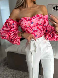 Blusa Manga Longa Estampa Floral cod 1265 - Dally Modas