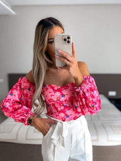 Blusa Manga Longa Estampa Floral cod 1265
