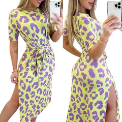 Vestido Longo Midi Animal Print DL 308