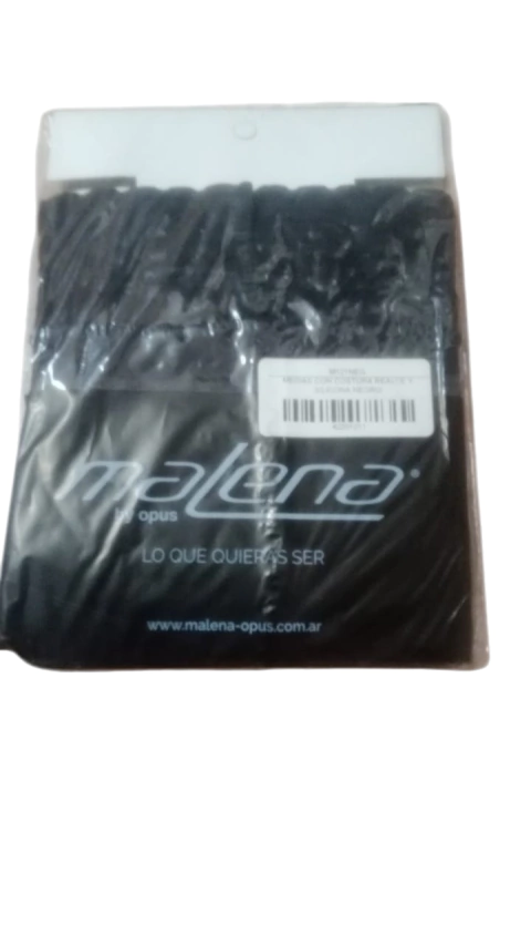 Medias Con Costura Realce Y Silicona Negro - comprar online