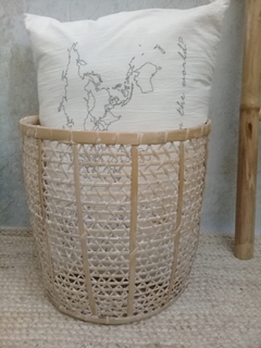 Cesto de rattan calado natural o patinado - S M L - comprar online