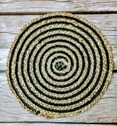 Individual de yute combinado - 35 cm