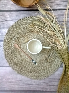 Individual de yute trenzado natural - 40 cm