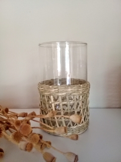 Fanal/florero - Vidrio y seagrass - La Fabricana