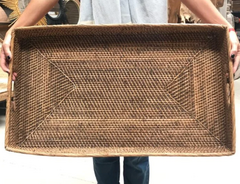 Bandeja de rattan natural XXL - La Fabricana