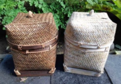 Cajita de bamboo con tapa - comprar online