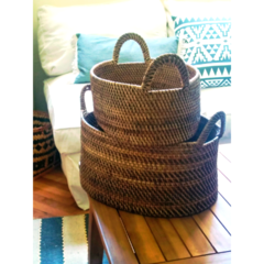 Canastos ovalados de rattan natural - Medidas S M y L