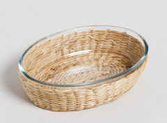 Fuente oval con base de fibras naturales ch en internet