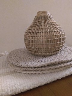 Individuales tejidos de hilo de algodon - Ø 35 cm - comprar online