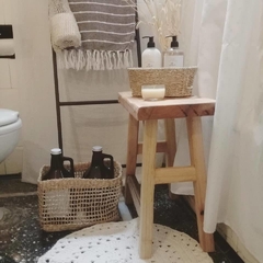 Banquito de madera de Álamo 25 x 45 x 50 cm - comprar online