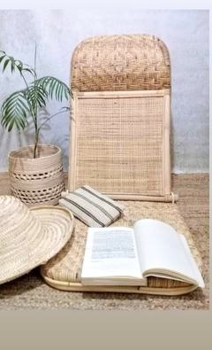 Reposera de rattan natural - 3 posiciones