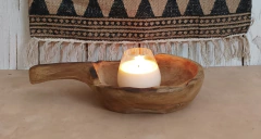 Cucharon de Teca tallado a mano (mediano)