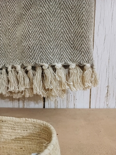 Manta zig zag beige - 1.25 x 1.50 m